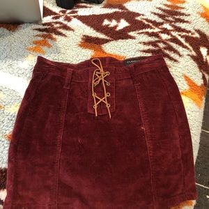 Corduroy mini skirt